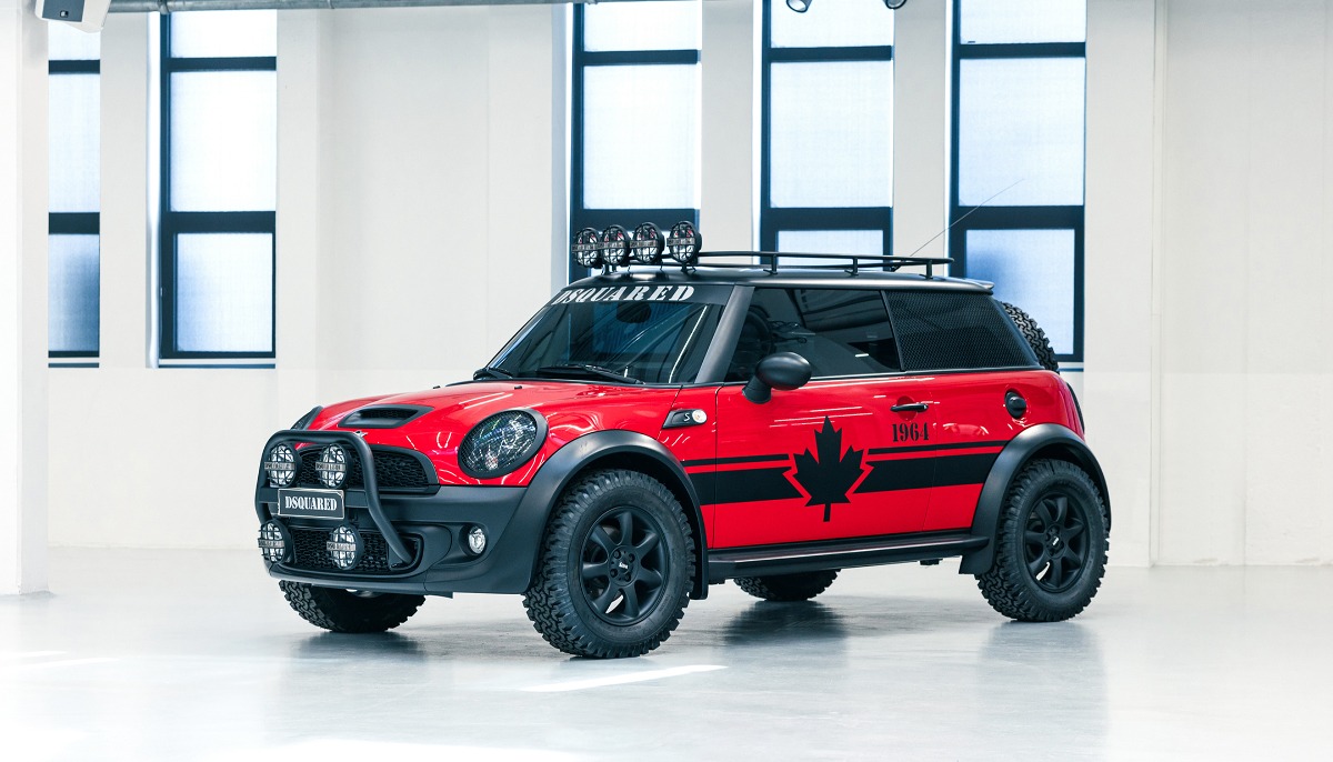 MINIUK's tweet photo. A one-off with attitude. Say hello to ‘The Red Mudder’. Designed by brothers Dean and Dan Caten of DSQUARED², this rugged MINI is prepared for anything ‘The Great White North’ can throw at it.
Can you tell us which country that is?
#MINIUK #DSQUARED #MINIOneOff https://t.co/BTGUYHMI5a