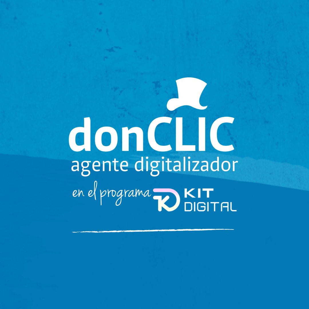 DonCLIC's tweet photo. DonCLIC, agente digitalizador en el programa Kit Digital. 

Si tienes alguna duda te ayudamos a resolverla encantados ☎️ 981 70 12 19 📧 info@donclic.com

__
#donclic #agentesdigitalizadores #programakitdigital #kitdigital #digitalizacionempresarial #ayudas #carballo #acoruña https://t.co/T70vrVFpBB