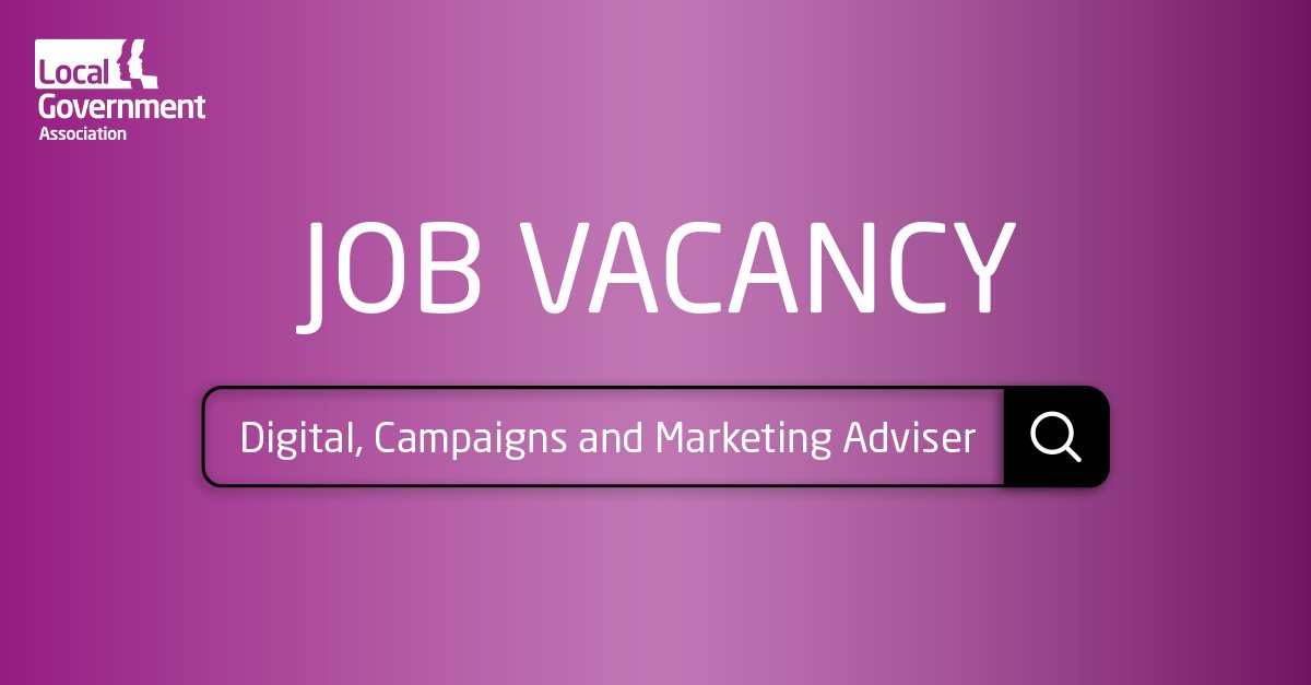 LGAcomms's tweet photo. We're looking for a Digital, Campaigns and Marketing Adviser to join our Communications team to coordinate digital marketing for our @PtnrsCareHealth programme which is delivered in collaboration with @1adass.

Apply by Monday 9 January at https://t.co/kt1fhXLviT

#LocalGov https://t.co/KnUkQIr6MS