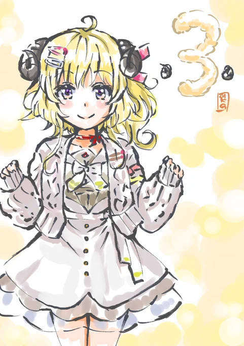 4期生の3周年記念絵まとめ1(一部加筆)  #ホロふぉーす 