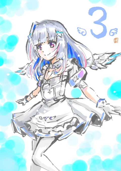 4期生の3周年記念絵まとめ1(一部加筆)  #ホロふぉーす 