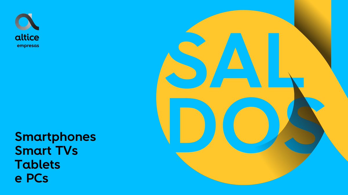 Aproveite descontos em smartphones, smart TVs, tablets ou PCs e trabalhe com eficiência em qualquer lugar! 
Saiba mais em.altice.pt/sados_2023