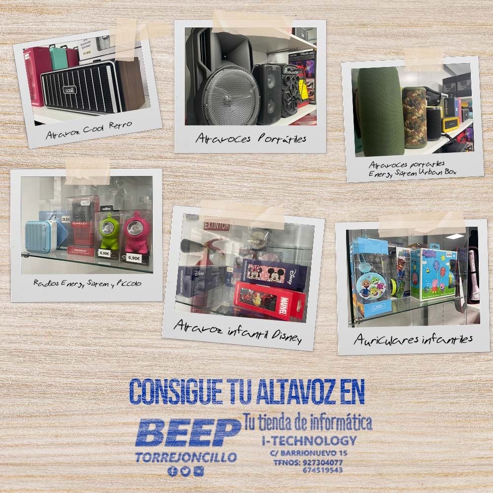 BeepTechnology's tweet photo. 🔊 ¡A tope de volumen a por el 2023!

🐫 Los camellos vendrán cargados este viernes con las últimas novedades de @beep_es en sonido, como esta colección de altavoces y auriculares.

🫂 ¡Estaremos abiertos también el jueves por la tarde!

📲 #RegalaTecnología #BEEPTorrejoncillo https://t.co/qwdd7uTama