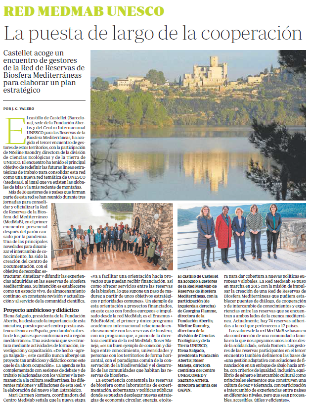 ctforestal's tweet photo. Gracias a @Valero_jc @abc_es por hacerse eco del 3r encuentro de gestores de la Red de Reservas de la Biosfera del Mediterráneo en que se establecieron futuras líneas estratégicas de la red #MedMaB 
#UNESCOMED #ReservasdelaBiosfera https://t.co/W1yCCEjQBx