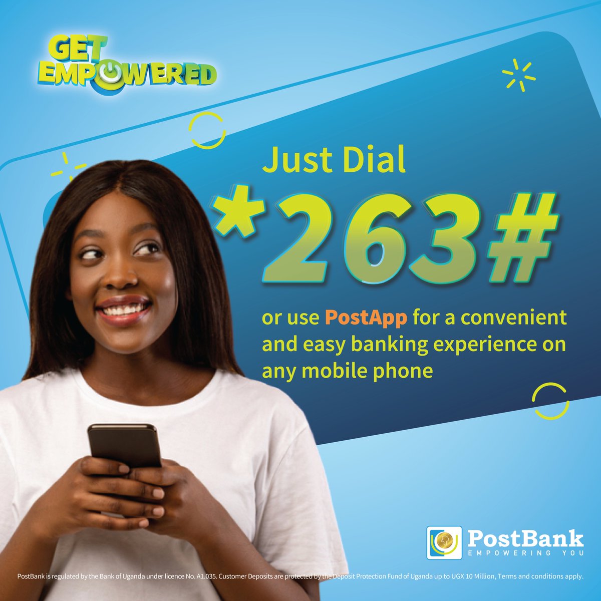 pearlbank_ug's tweet image. You can now Pay bills, transfer funds, check your account balance, and buy airtime simply by dialing *263# or using PostApp.

#GetEmpowered #USSDCode #PostApp