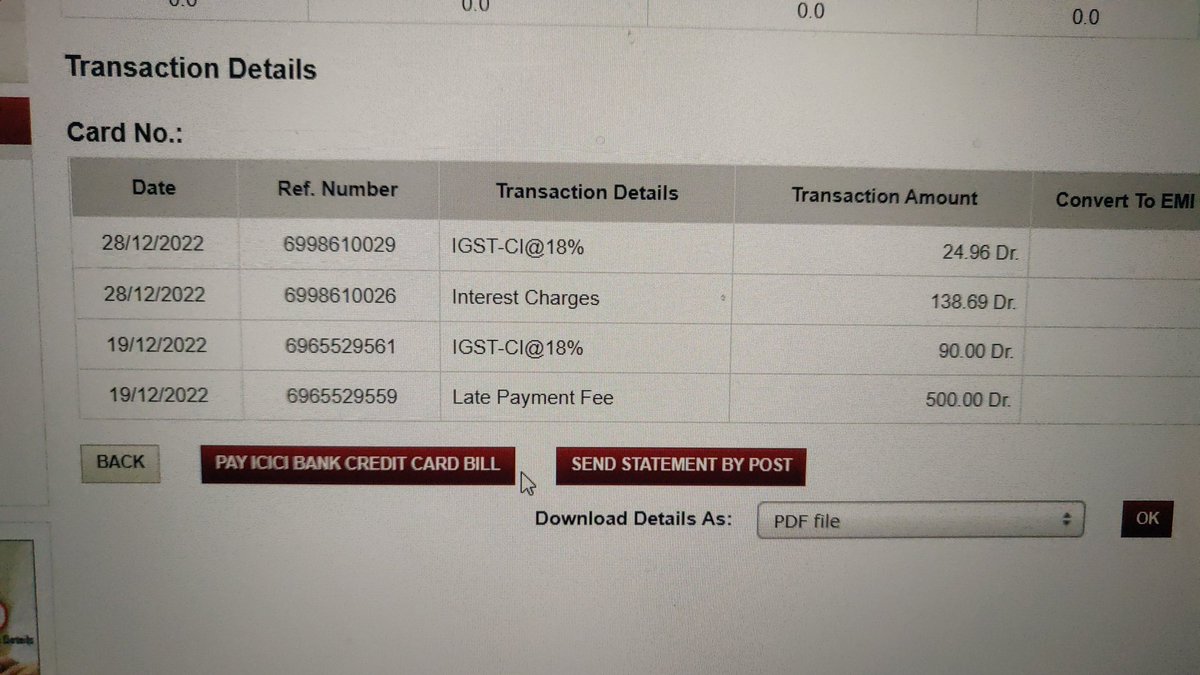 nitink56913486's tweet photo. @ICICIBank @ICICIBank_Care @RBI
My credit card with ICICI ending on 7017 is showing a late payment charges of 500 to which the customer support says is valid since I did not pay the entire outstanding within due date ! https://t.co/p2bPLAk5If