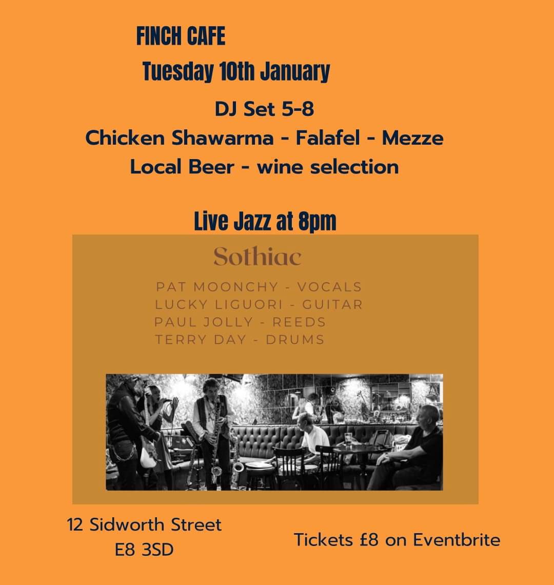 Lucky_Liguori's tweet photo. ￼⭐️ Chuff to announce the first show of the year in London with Paul Jolly and Terry Day! ✨
Both played in the People Band.
Gorgeous musicians make part of the great #UKjazzscene. 💚
#PaulJolly
#TerryDay
#LuckyLiguori
#PatMoonchy
#Sothiac
#PeopleBand 
#FinchCafe https://t.co/77iZ7a9NDY