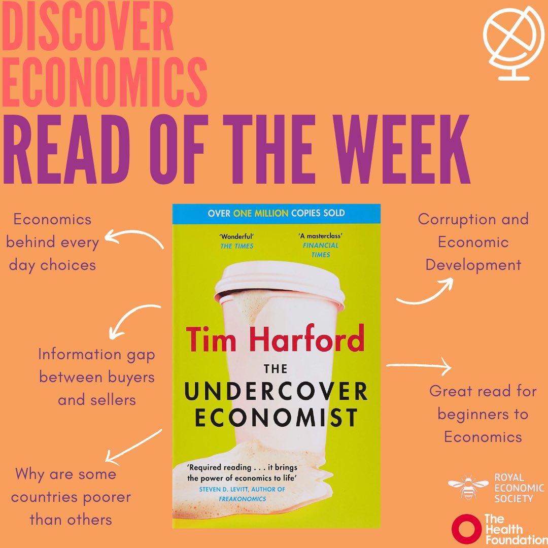 DiscoverEcon's tweet photo. A fantastic read to start the new year! This masterpiece by Tim Harford is a great one for beginners to Economics. 

#theundercovereconomist #timharford #economics #bookstagram #tbr #economicgrowth https://t.co/F6YLGFiqMG