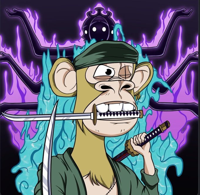 mary_solona's tweet photo. 🎉FREE #NFT #GIVEAWAY🎉

First 900 will get free ExclusiveApe Roronoa Zoro

❤️Follow Me
💚Like &amp; Retweet
💜Drop #ETH
👁️RT pinned

#opensea #openseanft #NFTGiveaway #NFTdrop #NFTAirdrop #Giveaways #Airdrops #NFTCommunity #nftcollector #NFTGiveaways #NFTartist #nftart #NFTProject https://t.co/xzLmRQ87PY