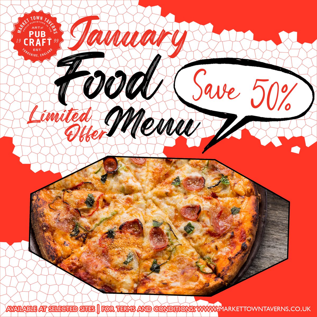 LadyOMann's tweet photo. 🚨JANUARY OFFER!🚨 50% off of ALL FOOD this month! On Monday, Tuesday’s AND Wednesdays enjoy this brilliant offer available for all items on our menu! https://t.co/C3CO1379Pz