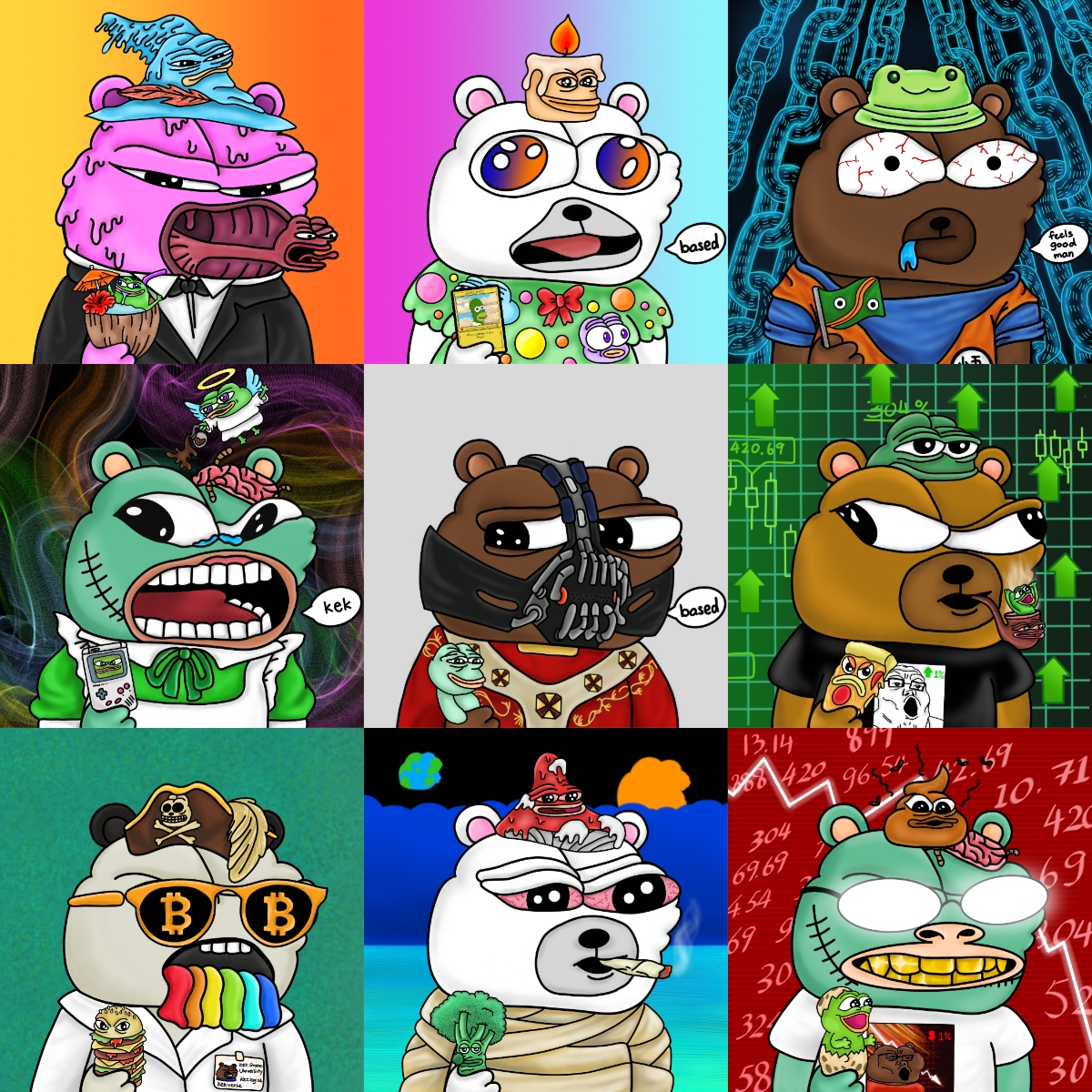 Hello frens🐻 A Thread🧵on #kekverse and how you can find yourself in the sea of traits from our collection🐻