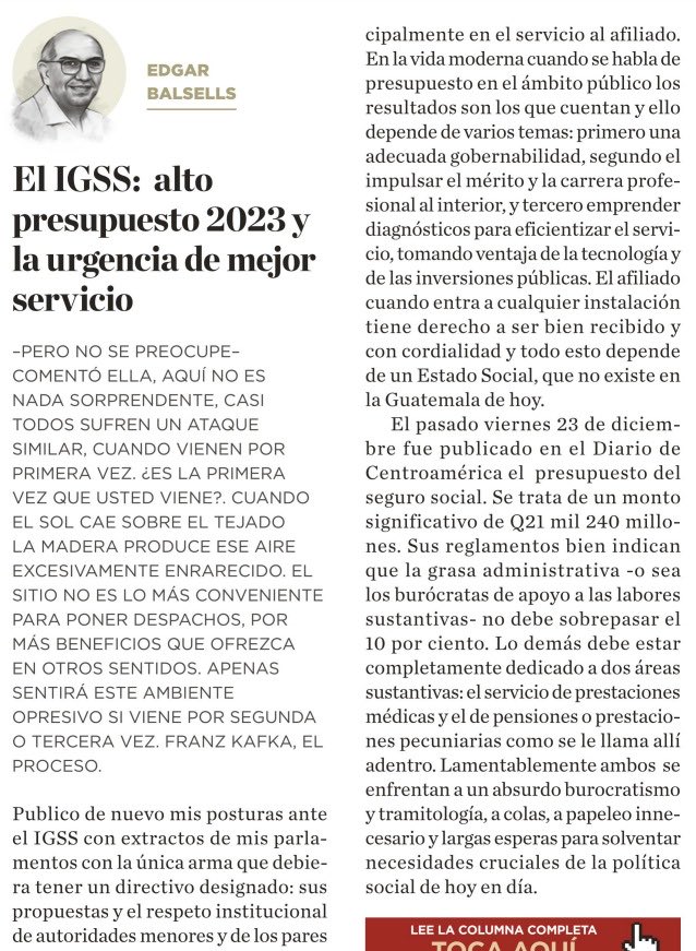 Edgar_Balsells's tweet photo. Sobre el IGSS https://t.co/HR4GD5ox0W