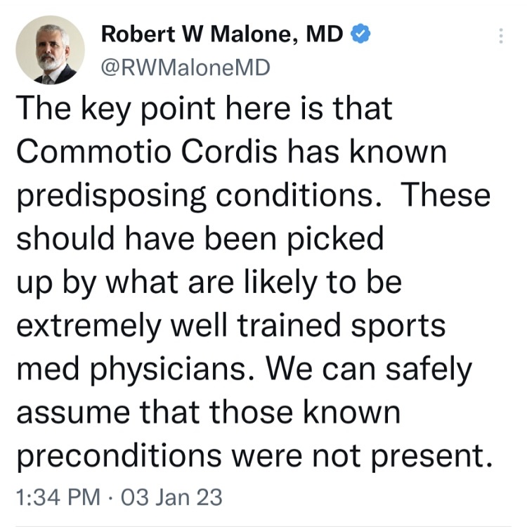 kArEn_Magnet_'s tweet photo. So, either highest paid #medical #sports professionals with the best equipment in the world completely missed the #precondition or it was the #vaccine...
#DamarHamlin #CovidVaccine https://t.co/gS832Zsf7R
