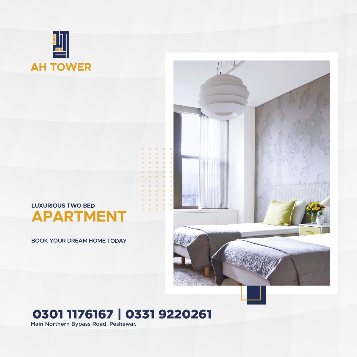 AH Tower offers the most luxurious apartments to make your living life a dream come true. Start your journey with us today and book your two or three bedroom apartment!
📞 0301-1176167 | 0331-9220261
✔️ TMA Approved
#AHTower #LuxuryForEveryone #ResidentialProperty #peshawar #KPK
