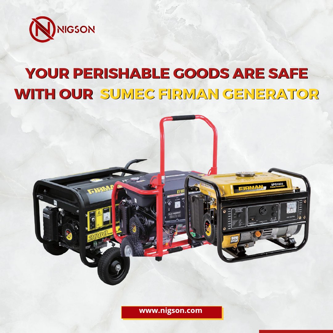NigsonGroup's tweet photo. In Nigeria, generators have become the primary source of electricity for most businesses and households, as supply from the nation electricity isn't the best.

Having a functional and amazing generator that will help  power your refrigerator or cold room to keep your food and https://t.co/FuRu4OQAc0