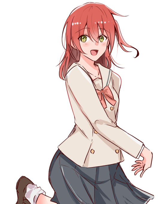 練習で描いたけどよくわからないポーズになってしまったのでトリミング(喜多ちゃんかわいいね・・・) 
