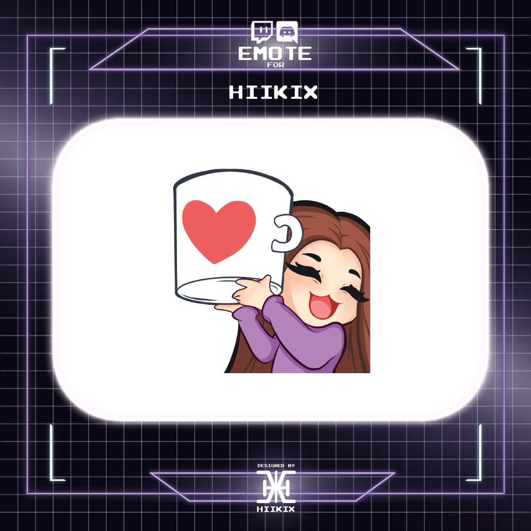 hiikix_'s tweet photo. I forgot to post this one lmao. New emote for one of my Twitch panels! https://t.co/hyDeG3y8nk