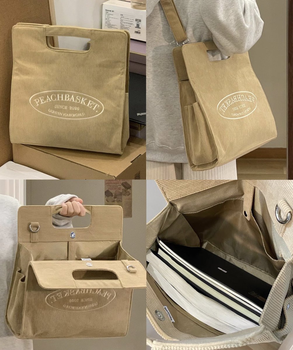 Peepinkshop's tweet photo. เจอกระเป๋าทรงกล่องอีกแบบน่ารักอ่ะ;-; รุ่นนี้เนื้อผ้าด้านนอกเป็นลูกฟูก ด้านในมีช่องจัดเก็บของได้เยอะมากกก ipad หนังสือได้หมด สายปรับระดับได้ New year sale 220฿ จากปกติ 290฿ https://t.co/AR9UPLsV4O