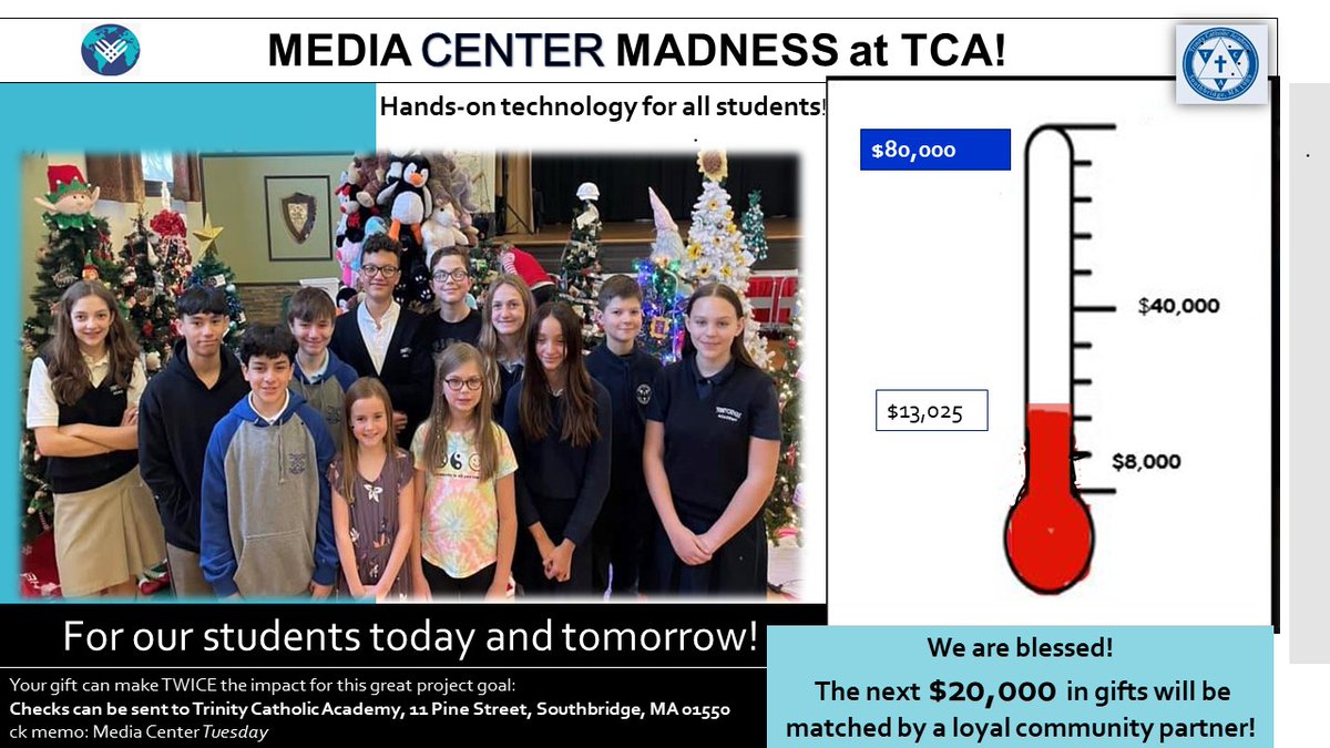 TCAElementary's tweet photo. Media Center Madness update! We have a community partner willing to match our next $20000 in gifts to reach our technology goal!!! #education #matchinggift #school #gifts https://t.co/SI0gBjqoTv