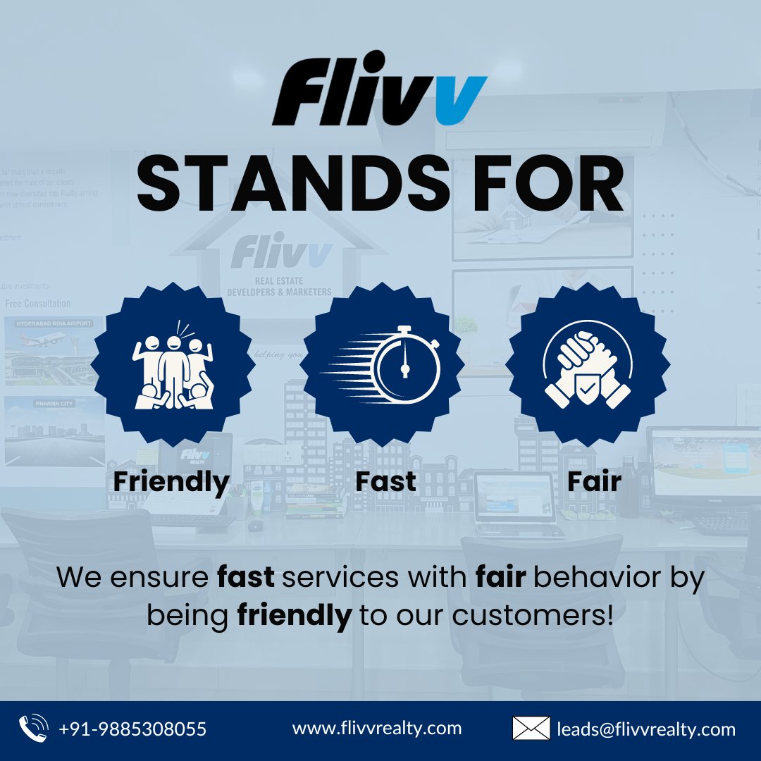 Flivv's tweet photo. We ensure fast services with fair beavior by being friendly to our customers!
Invest in Open Plots,
π +91-9885308055
π https://t.co/wRZXDvpDIS
#flivv #flivvrealty #realestate #hyderabad #realestatehyderabad #friendlyteam #openplots #realestateinvestment #hyderabadopenplots https://t.co/ycW0RmvRn7