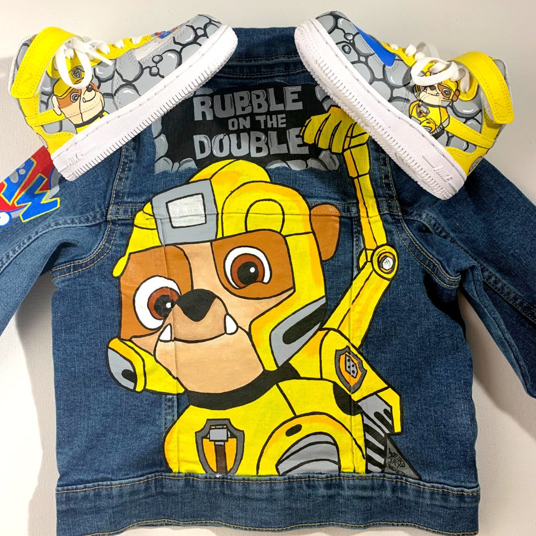 weirdartsociety's tweet photo. A Few #Toddler Denim Jacket With Sneakers Combos. Currently Accepting New Orders. Customized Fashion Artwork. Message Us 🎨🎨
#Artist #Designer #HandPainted #CustomClothing #CustomShoes #Painting #CustomDenimJacket #SpiderMan #Cocomelon #PawPatrol #SonicTheHedgehog #MarioBros https://t.co/gYFRc9uHqR
