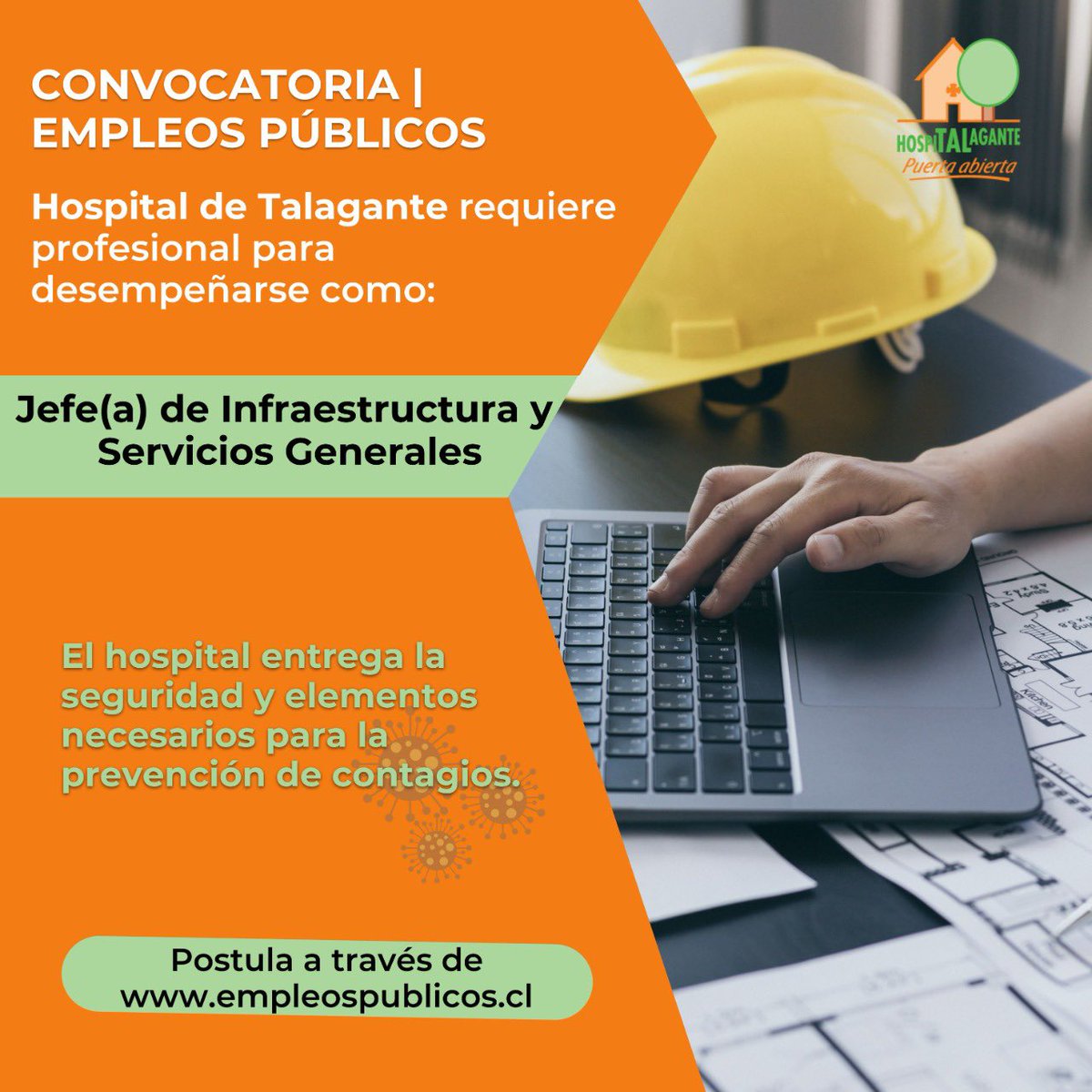 HTalagante's tweet photo. #OfertaLaboral 💼 - Se abre convocatoria para cargo de Jefe de infraestructura y Servicios Generales.

Conoce los detalles, requisitos y postula al cargo en el siguiente link: https://t.co/jS8UR9ax42 #ingeniero #trabajo #empleospublicos https://t.co/XA1L07K54v