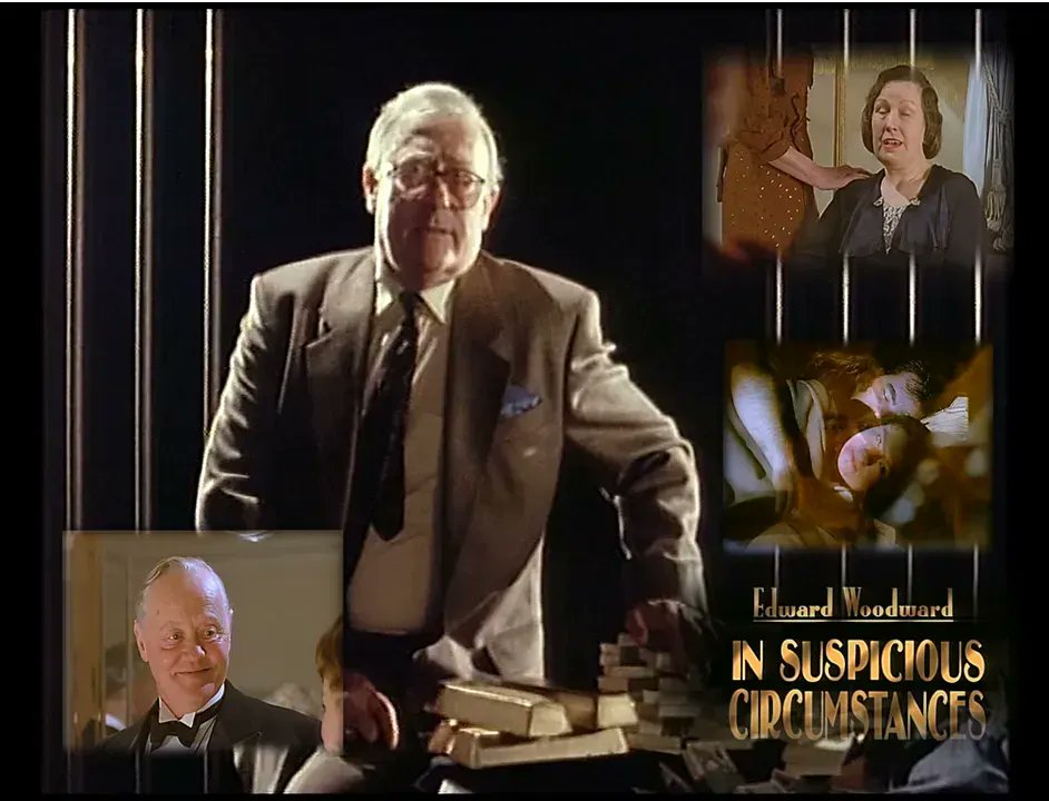 TalkingPicsTV's tweet photo. This Week! Premiere: Saturday 7th January 7pm #EdwardWoodward looks at two more cases IN SUSPICIOUS CIRCUMSTANCES (1994) the death of the third Mrs Clements and the hanging of Alice Hewitt. Guest stars #DudleySutton #AmandaBoxer https://t.co/36FPHxx0cc