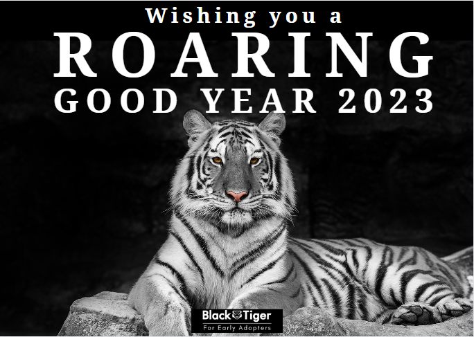 BlackTiger_tech's tweet photo. Black Tiger vous souhaite une belle année 2023 !😉 https://t.co/lXF6uQN1Xj