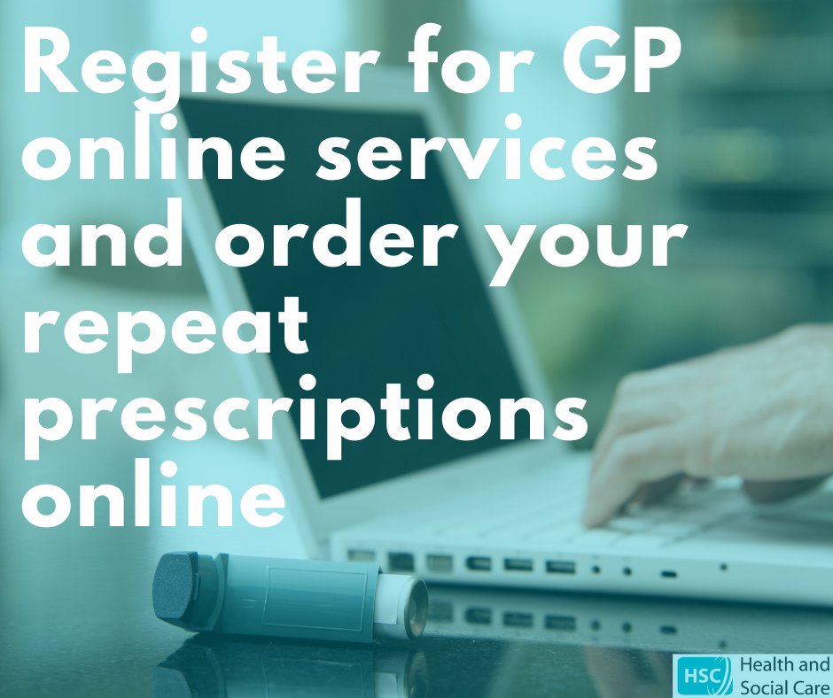 HSC_NI's tweet photo. Help free up GP telephone lines by registering for GP online services.
Check here to see if your GP is offering online services - https://t.co/wg0pvtAmAH
Contact your surgery and register for their online services, they will send you log-in details. https://t.co/5WXv0lsOZp