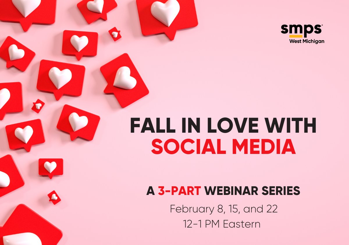 SMPSWM's tweet photo. If you're ready to put a little love into your social strategy, this 3-part webinar series is for you!

For this event only, non-members will receive an exclusive member discount. 

For more information and to register, visit https://t.co/fe71TR1z2I. 

#SMPSWM #SMPS https://t.co/IoyFq9r6fA