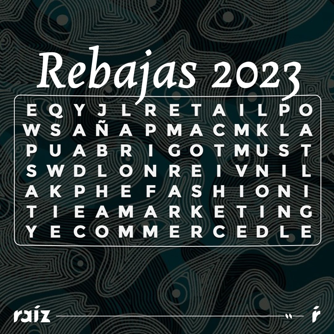 RaizAgencias's tweet photo. Un juego para esta campaña de 𝐑𝐞𝐛𝐚𝐣𝐚𝐬.

Encuentra en esta sopa de letras 6 𝐩𝐚𝐥𝐚𝐛𝐫𝐚𝐬 𝐜𝐥𝐚𝐯𝐞 para utilizar en tus campañas. Comenta 😉.
¿Quién es capaz de encontrar dos palabras extra? ¡A jugar!

Solución: ɒñɒqmɒƆ ,ɘɔɿɘmmoɔƎ ,ǫᴎiƚɘʞɿɒM ,ɘ|ɒꙄ ,oᴎɿɘivᴎI ,|iɒƚɘЯ https://t.co/hpoc7Elygb