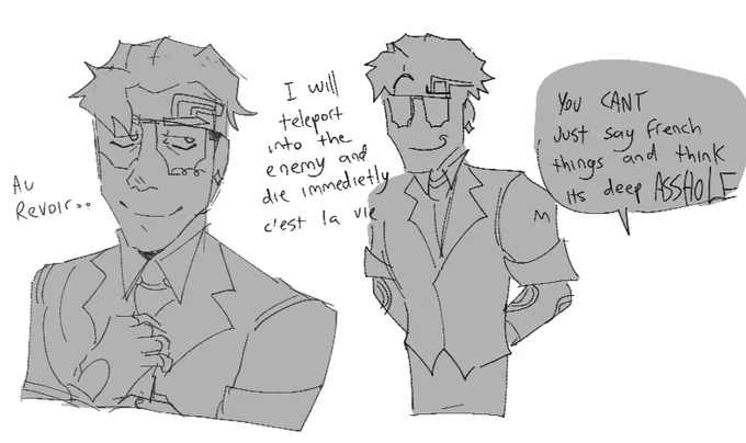 [ Valorant Chamber ]

Sketches.
What a polite young man, I sure hope he isn't french 