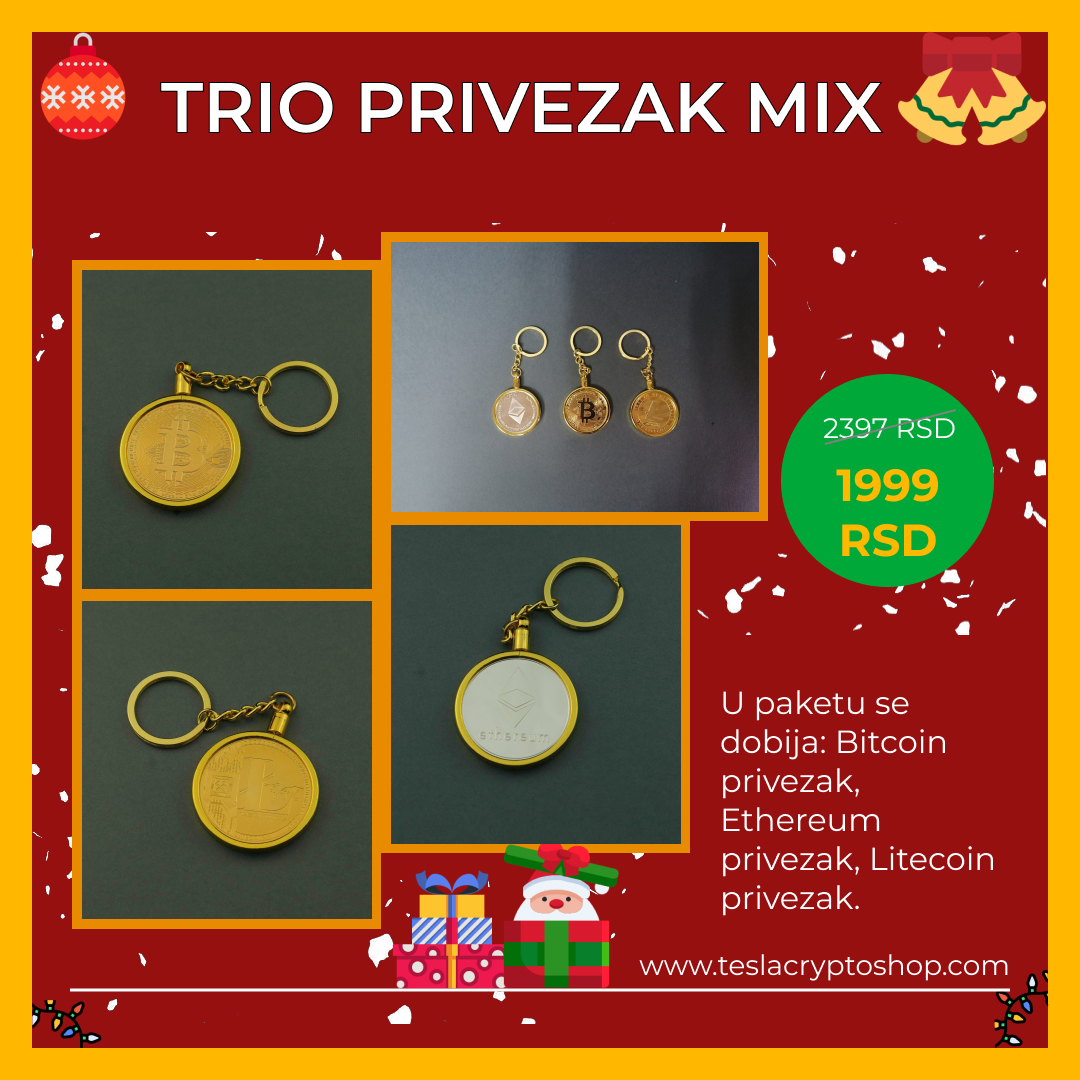 teslacryptoshop's tweet photo. Trio privezak paket!
NOVOGODIŠNJA CENA 1999 RSD!
Pogledaj sajt za našu NOVOGODIŠNJU ponudu paketa!
Naruči putem sajta ili u DM-u!
https://t.co/hle7inKOnG
#kriptovalute #kriptoshop #kriptosrbija #kriptovalutebeograd #btc #bitcoin #teslacrypto #ethereum #litecoin https://t.co/br4yEFqw5y