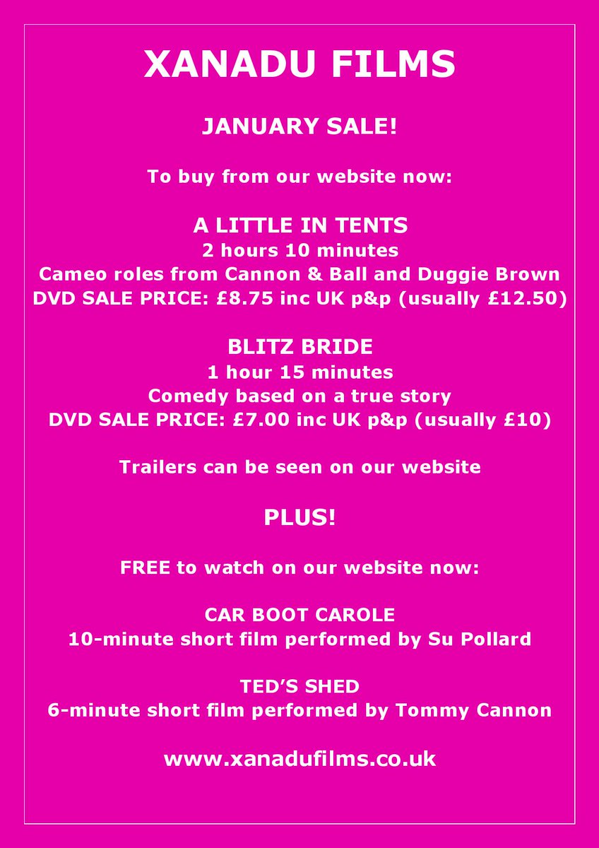 January sale - all month. 30% off our DVD prices 😊Plus, it's time to start planning what we'll have in store for 2023 🎬✏️#independentfilms #budgetfilmmaking #stagetoscreen #newyearnewplans #selffundedfilms #januarysale