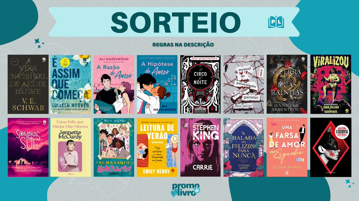 ✨ SORTEIO RELÂMPAGO ✨

📚Prêmio: UM LIVRO (dentre os que estão na imagem) 

➡️ Regras:
- Seguir <a href="/promodelivro/">Promo De Livro 📚</a> 
- Dar rt nesse tweet
- Dar rt no tweet fixado 

➡️ Resultado: Sexta-feira (06/01) às 16h

Boa sorte 💖
