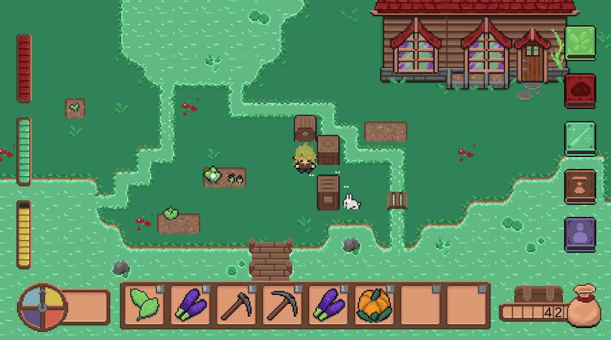 Moonville Chronicles is starting to get closer and closer to being playable, so exited for the progress so far! 😊

#IndieGameDev #indiegame #pixelart #pixelartgame #gamedev #gamedevelopment #adventuregame