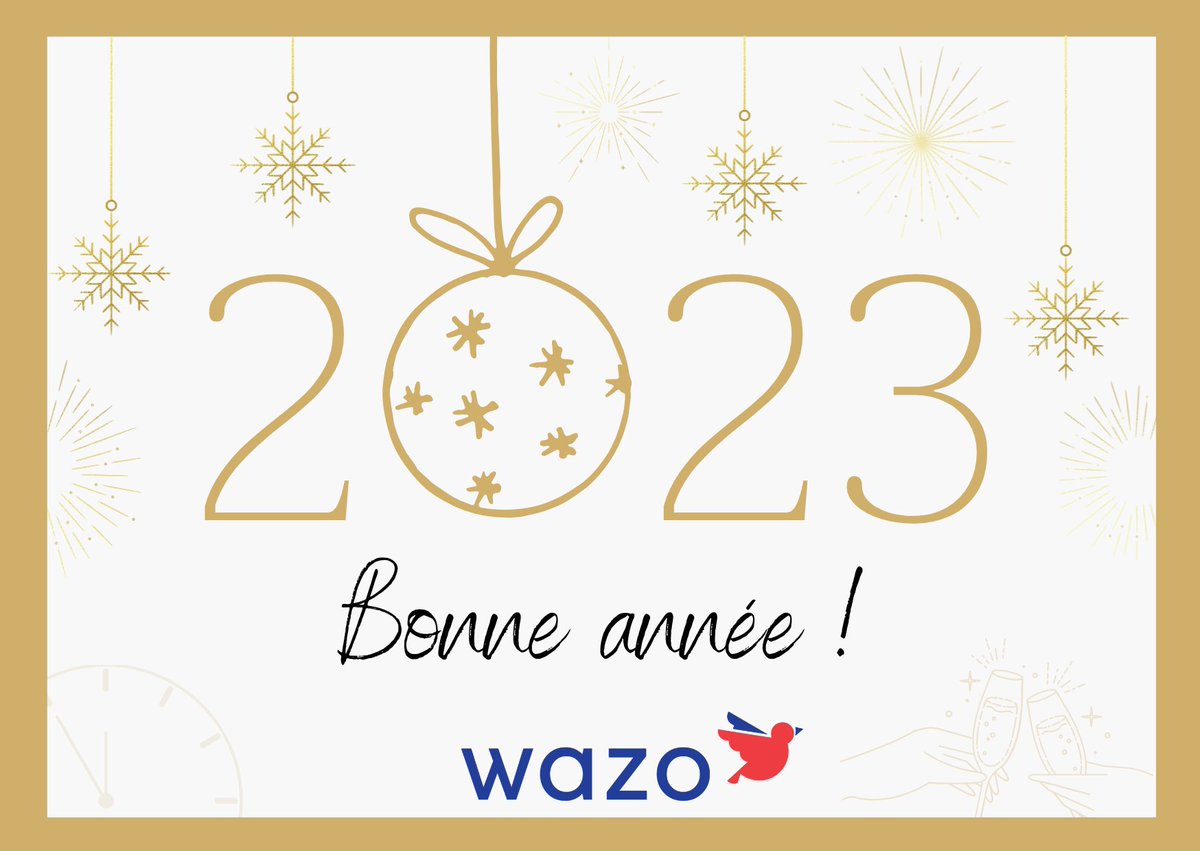 wazo's tweet photo. Toute l'équipe de Wazo vous souhaite une très bonne année 2023. Que cette année soit synonyme de prospérité, de santé, et surtout de bonheur pour vous et vos proches. https://t.co/dXC1A1yJMP
