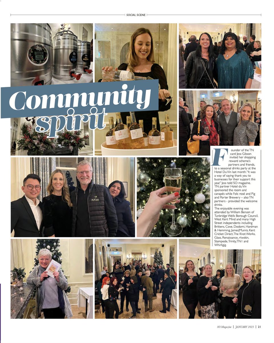 Thank you <a href="/SoMagazines/">SO Magazines</a> for featuring our #TunbridgeWells partner drinks at <a href="/HotelduVinbrand/">Hotel du Vin</a> in their January issue, out today!  <a href="/drink_folc/">Drink Folc</a> <a href="/PigAndPorter/">Pig And Porter</a> <a href="/WestKentMind/">West Kent Mind</a>.  Read now at issuu.com/one-media/docs… #tntogether #supportlocal