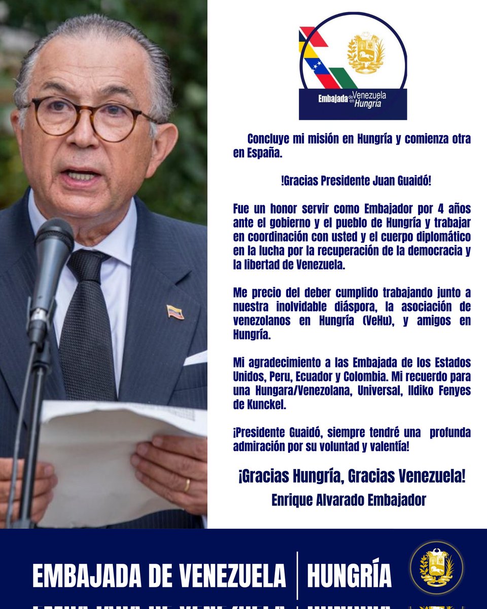 Embajada de Venezuela en Hungría tweet media