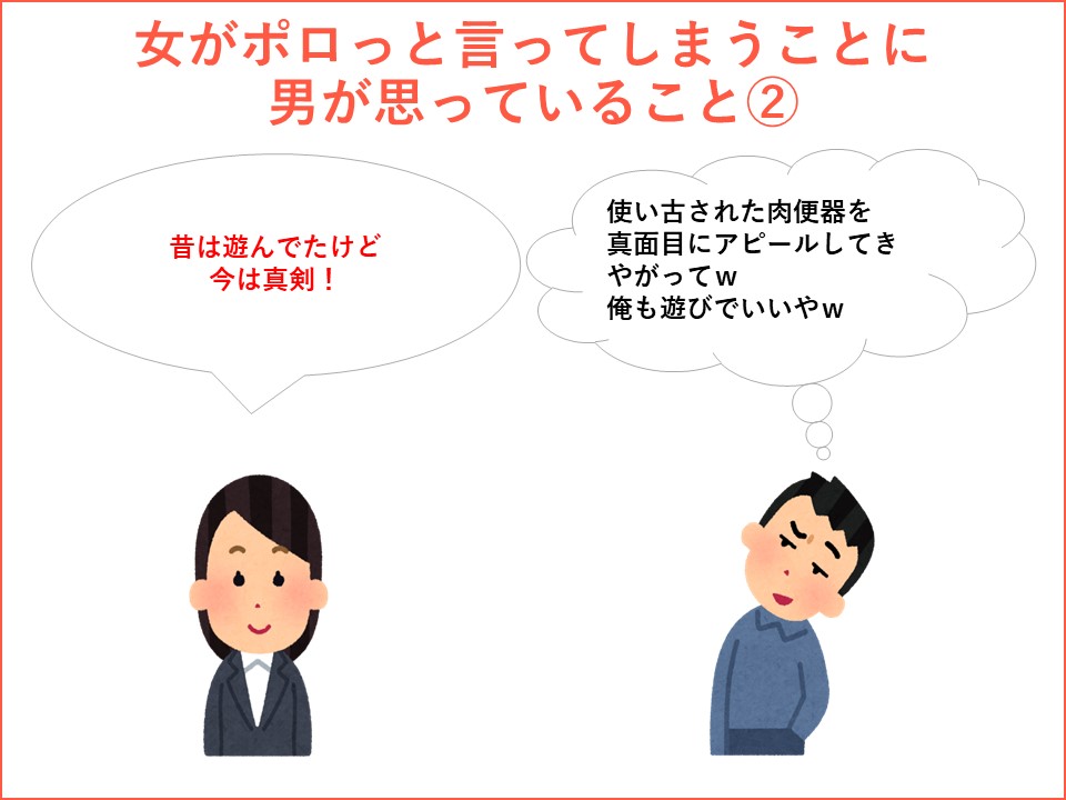 matchingtara's tweet photo. 恋愛において「女がポロっと言ってしまうことに男が思っていること」

大事にされたいなら事実でも余計なこと言わない方がいい。 https://t.co/eW5iM4gzEM