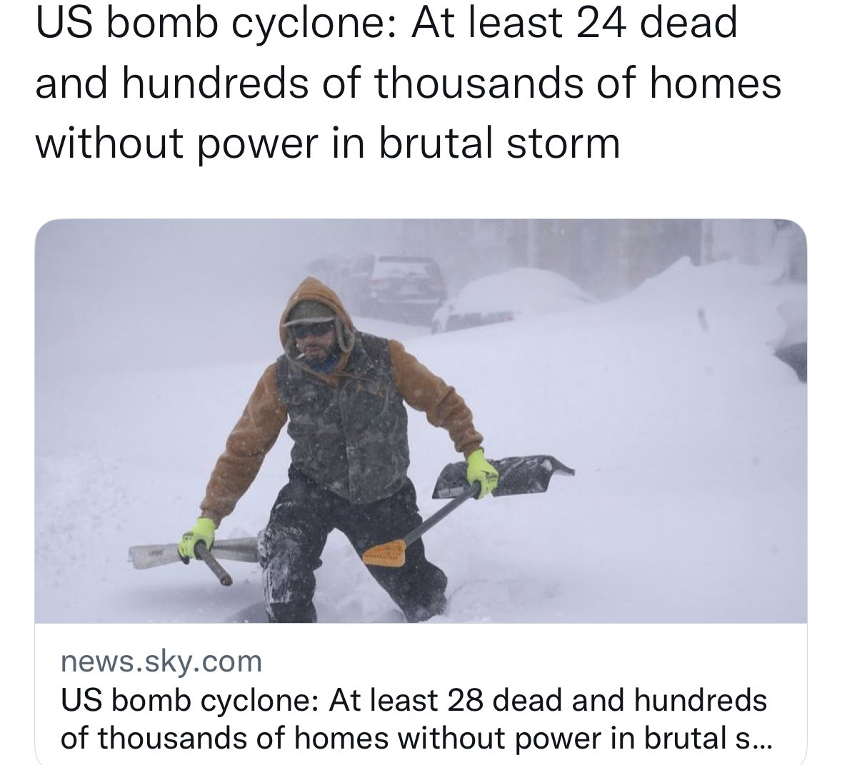 Patri0tCx_'s tweet photo. 💣🌪️ So “bomb” cyclones are a new thing now? Global warning > climate change > bomb cyclones…
#narrative #bescared #beveryscared #fear #climate https://t.co/ejuFqNkM6n