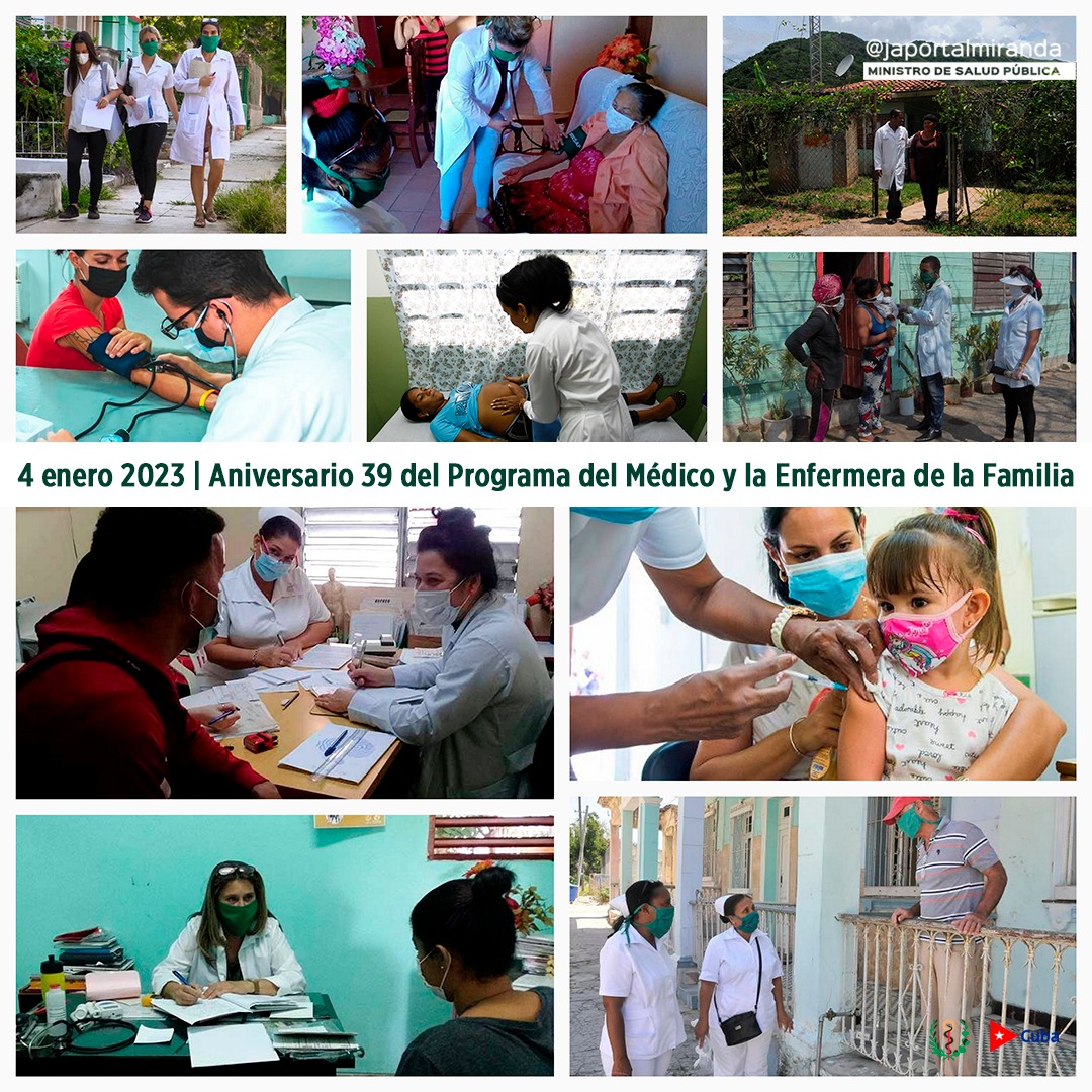 El Programa del Médico y la Enfermera de la Familia cumple 39 años.
Ese sueño de #Fidel, materializado en toda #Cuba, es esencial para acercar la atención médica a la población y tratar sus problemas de salud.
Felicidades a quienes han contribuido y contribuyen a su desarrollo.