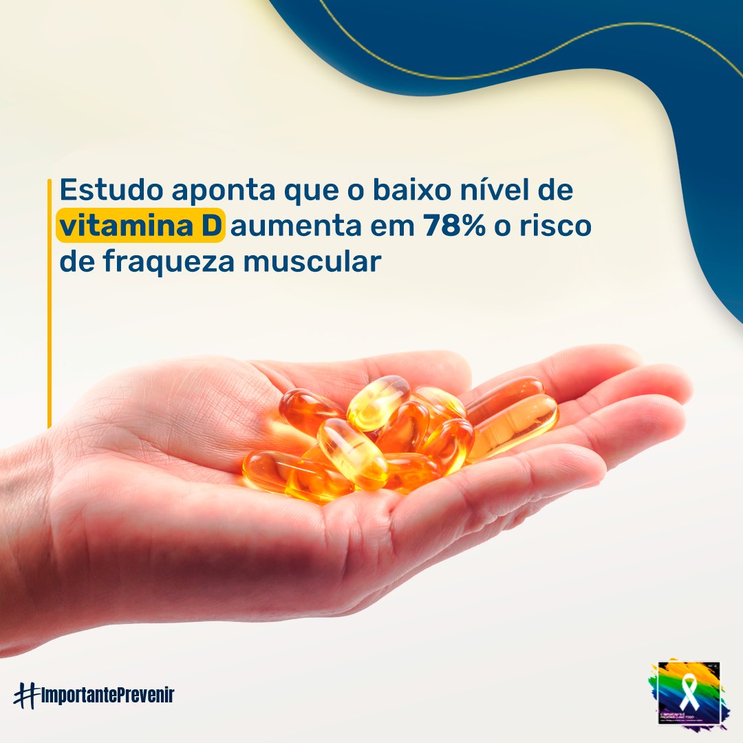 importanteprev's tweet photo. Estudo aponta que pessoas com deficiência da vitamina tem mais chances de desenvolver fraqueza muscular. Seja através da exposição ao sol antes das 10h ou após as 16h ou mantendo uma boa alimentação, é importante manter os níveis da vitamina em dia!

#importanteprevenir https://t.co/wYyQ2HVFec