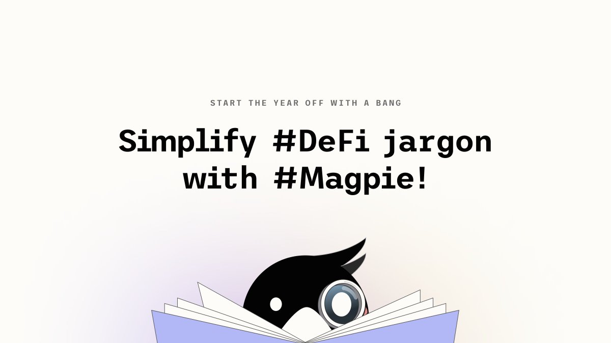 flytrade_'s tweet photo. 1/
New year = New opportunities to learn #2023 💡
 
Magpies, we will be posting a #DeFi word of the day for the next 5 days, followed by a trivia question. 
 
3 lucky winners to answer all questions correctly will win $50 worth of $FLY each + an Alpha Testing spot. 🏆 https://t.co/HNaNzXNuPW