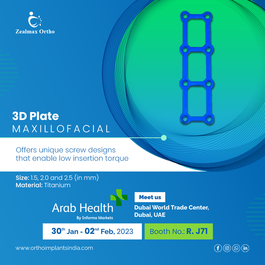 ZealmaxO's tweet photo. Titanium 3D plate has a flexible design for every clinical situation that helps surgeons to execute the surgery with ultimate convenience and efficiency.
#surgeonsofinstagram #viralpost #backingbones #asia #africa #middleeast #ArabHealth2023 #ArabHealth #arabhealthexhibition https://t.co/pWb5oQdyE8