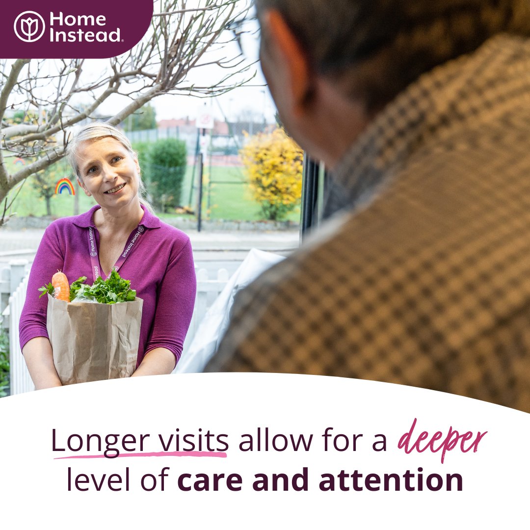 At Home Instead, we take our time with clients and don't rush through visits. Our Care Professionals work with he same clients regularly to build stronger relationships and understand their unique needs and preferences!