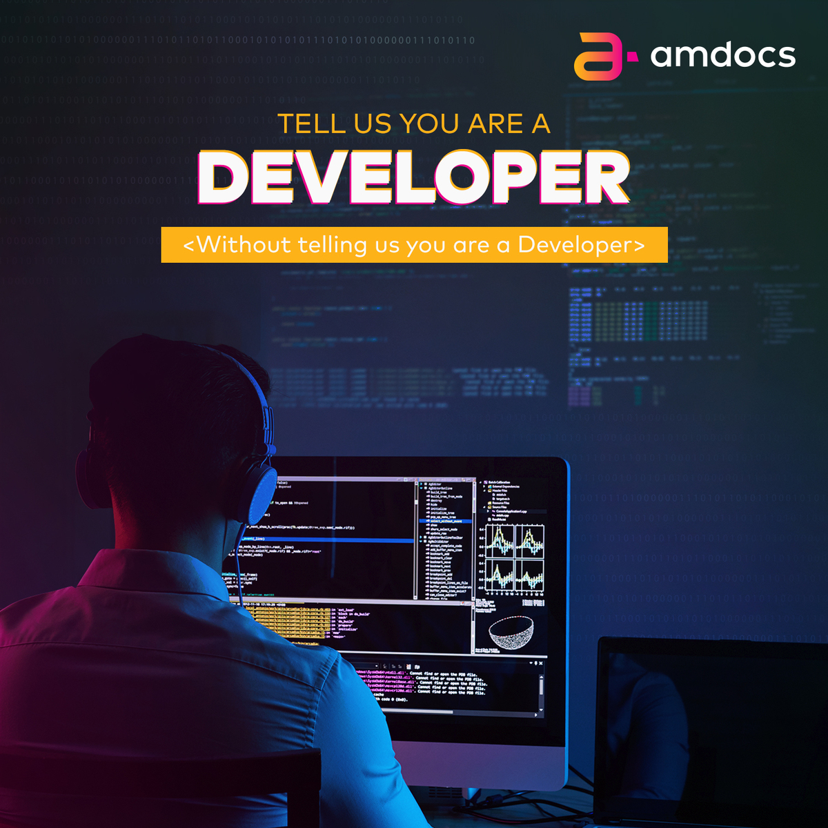 AmdocsIndia's tweet photo. Hey developers, we have a special question for you! We are waiting for all the creativity that's going to pour in. So, post your responses in the comment section below.
#Tellmechallenge #Amdocs #Makeitamazing https://t.co/WxCcvmNezS