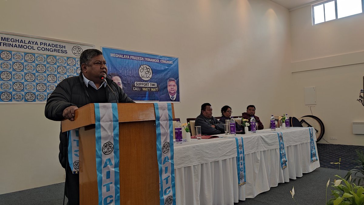 AITCCharles's tweet photo. Attended the annual gathering of all  the unit leaders today. It's an honour to  launched three campaign songs for the upcoming elections.
#BeTheChange.
@AITC4Meghalaya https://t.co/mYdA1MeRdM