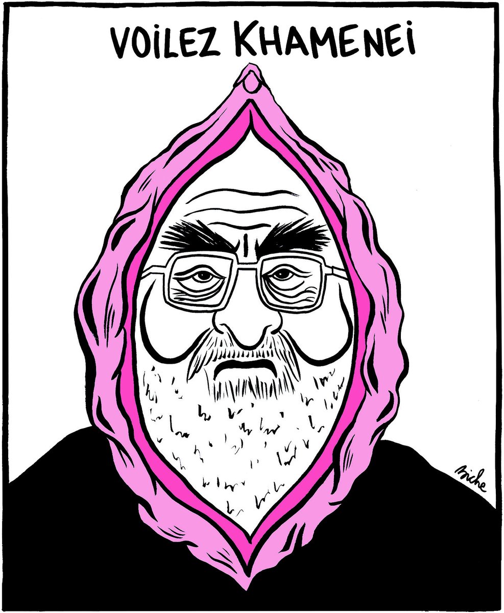JasonMBrodsky's tweet photo. Check out @Charlie_Hebdo_'s new Khamenei cartoons, which are making Tehran very angry. Khamenei hides behind religion to camouflage the terrorist and human rights abuser that he is, and he should be sanctioned as such. #MahsaAmini
https://t.co/nQ3cAy0gJS https://t.co/sOTEuh3Pn4