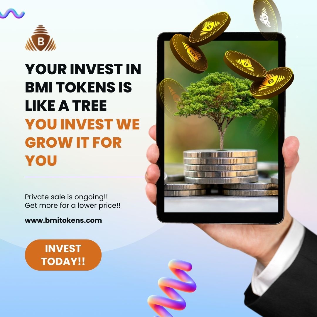GUESS WHAT?

It's TimE to Invest your Time and Money in Secure!

🔥Get ahead of the market and get your BMI TOKENS now for a limited time at our private sale!

Visit @ bmitokens.com

#bmitokens #privatesale #cryptosale #investment #cryptoinvesting #cryptoinvestment